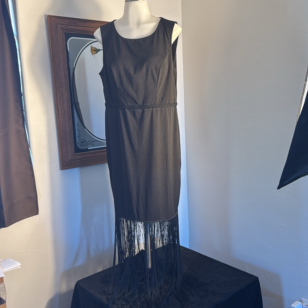 Black Fringe NWT maxi dress